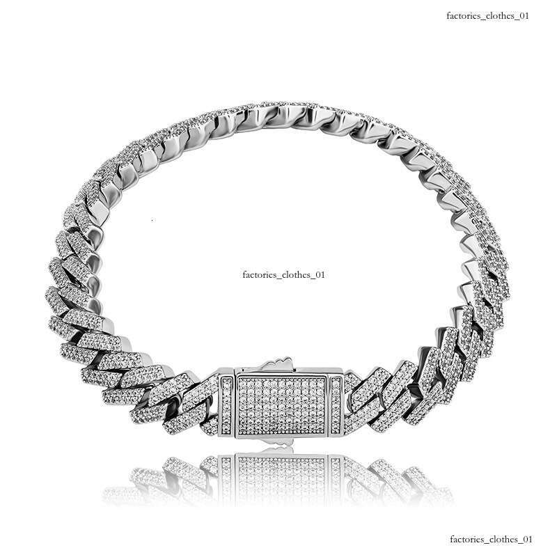10mm Spring Clasp CUBAN Necklace Unisex Hip-Hop Full Dia Cuban Bracelet Choker