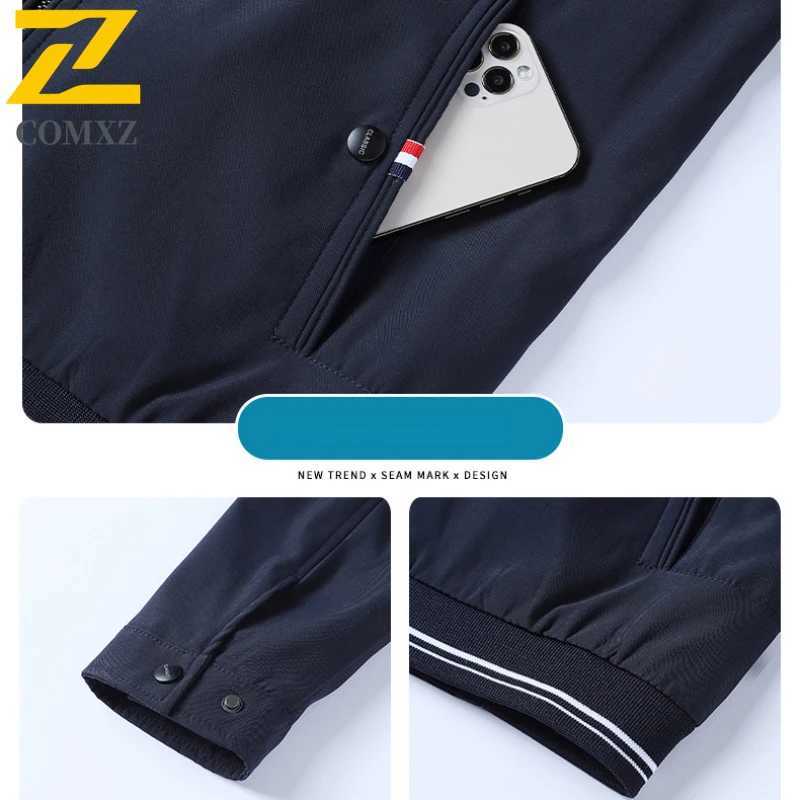 Brand Jacket Mens 2025 Spring And Autumn Fashion All-match Solid Color Collar Windproof Jacket Male Casual Business Loose Coat W250809