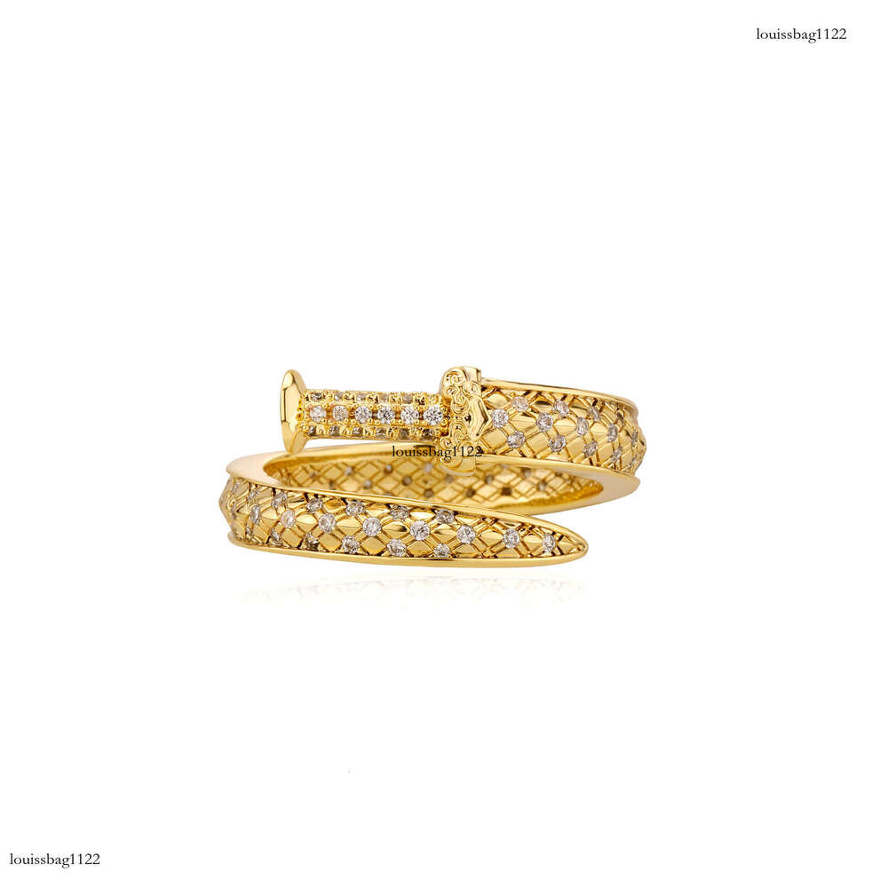 New Versatile Open Diamond Live Personality Design Sword of Justice Ring Earrings Couple Gift
