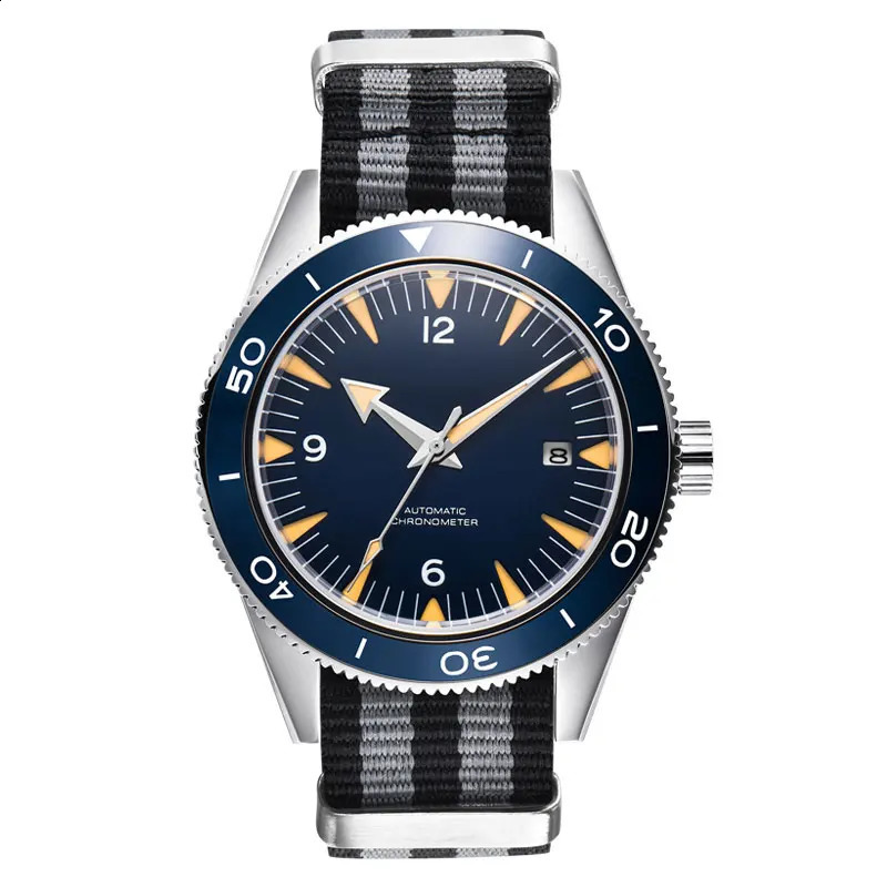 41MM Sapphire Glass 100m Waterproof Japan NH35A Automatic Luminous Mens Watch Nylon Strap 250807