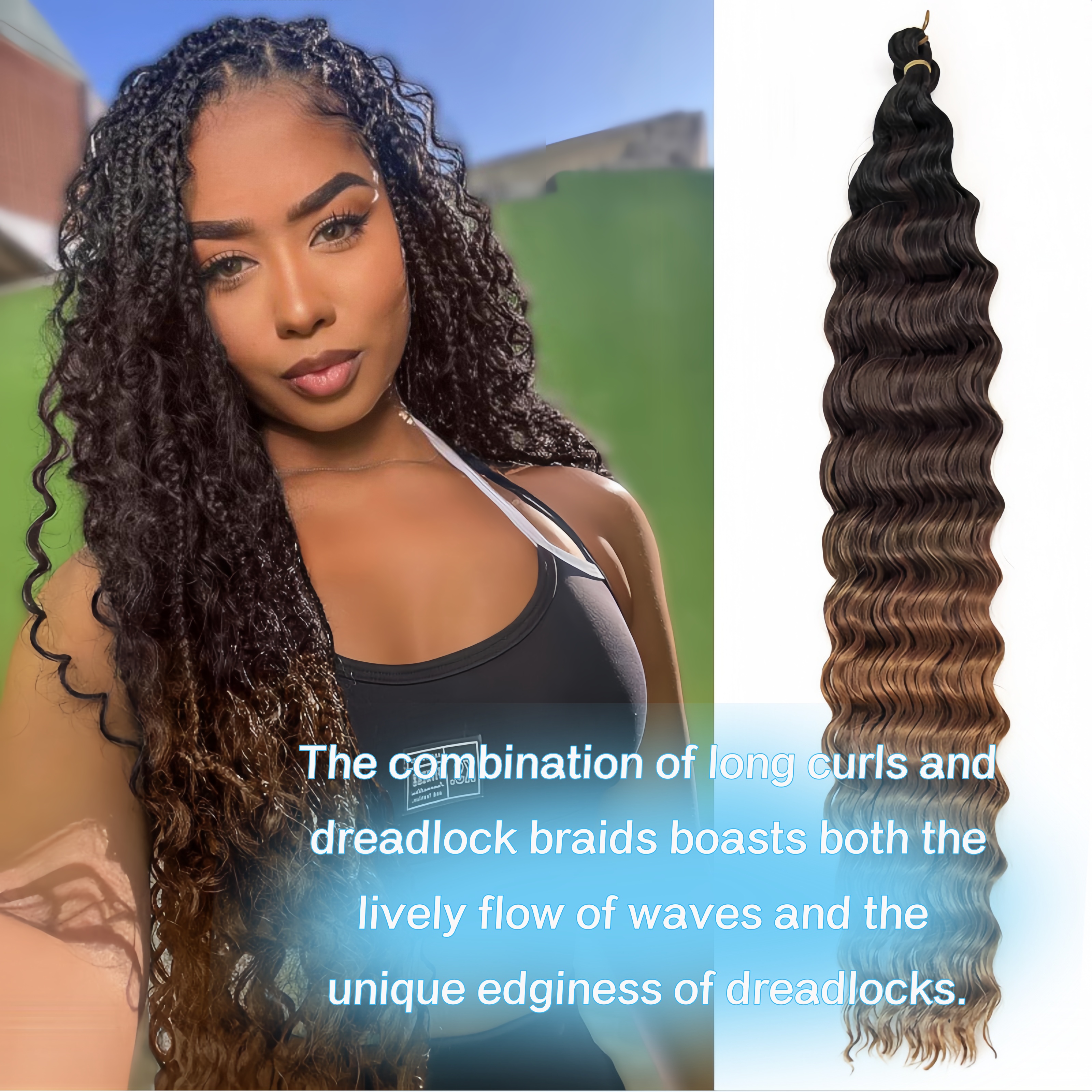 Deepwave Dreads Full Head Cover Unprocessed Tresses Braiding Strands Suitable For DIY Hair Styling