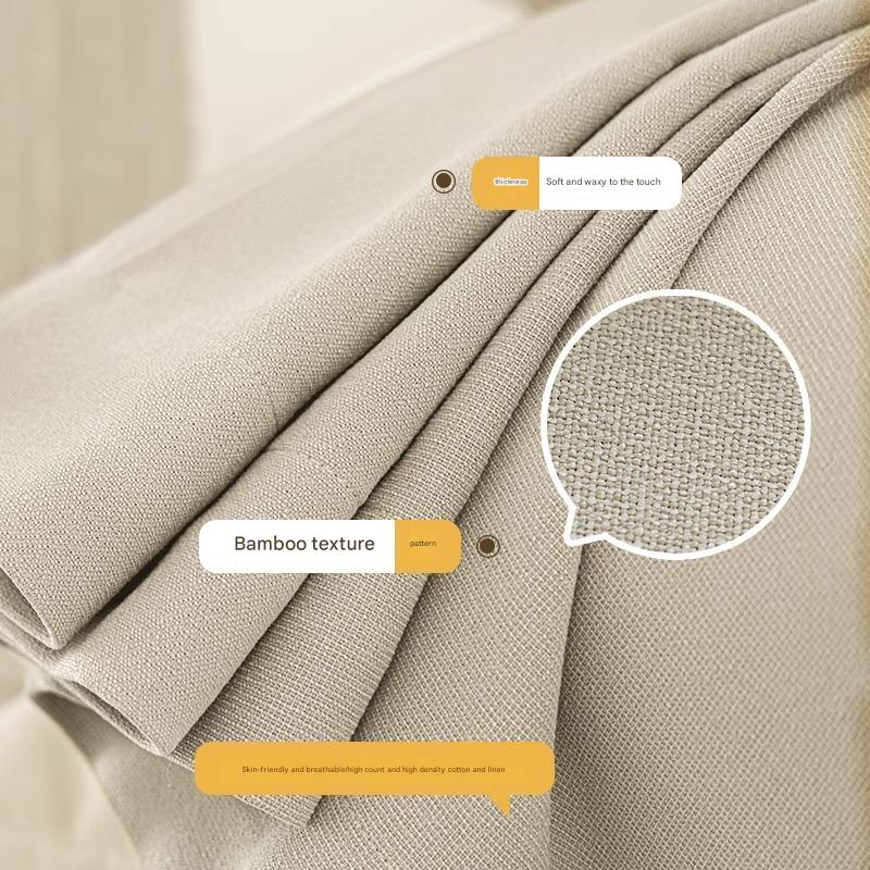 YL-36961 new cotton and linen full blackout curtains bedroom living room bay window thickened sunshade and heat insulation curtain