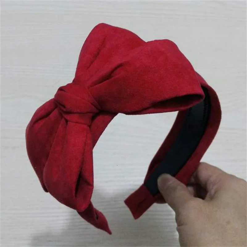 Solid Bowknot Hair Bands for Women Fashion Wide Bands Girl Hair Bands Fem Bow Hair Hoop Hair Accessories Y250809