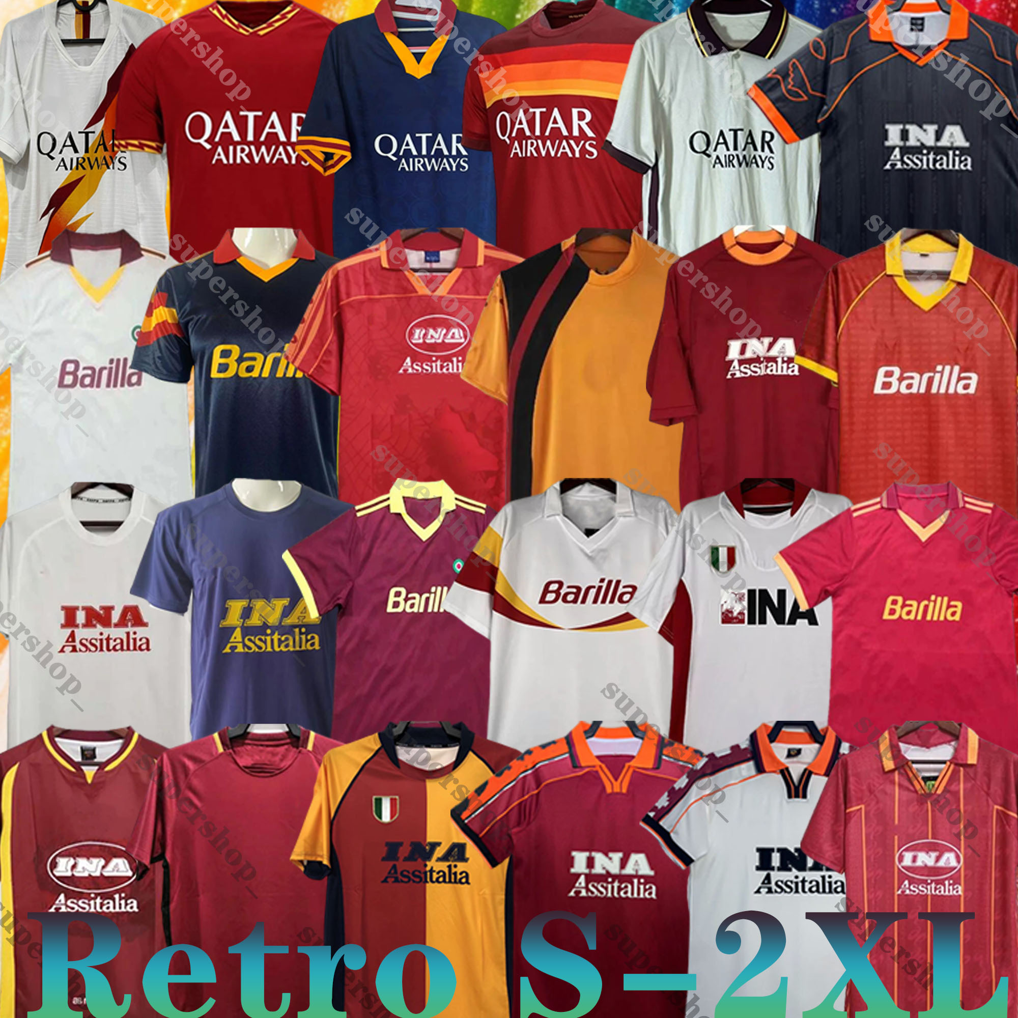 2020 2021 Roma Retro soccer jersey TOTTI BATISTUTA 89 90 91 92 94 95 96 98 99 00 MONTELLA NAKATA CAFU SAMUEL 05 06 17 18 rome Vintage Classic maillot de foot football shirts