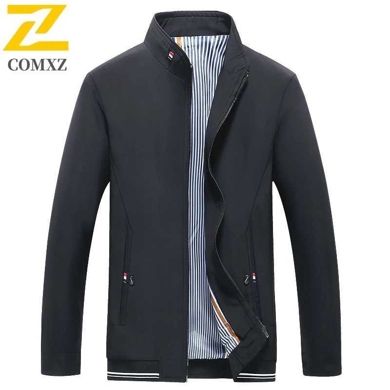 Brand Jacket Mens 2025 Spring And Autumn Fashion All-match Solid Color Collar Windproof Jacket Male Casual Business Loose Coat W250809