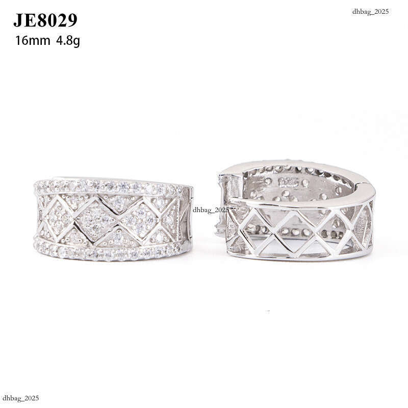 ICED OUT Personalized Sier Inlaid Zirconia Real Gold Plated Hoop Earrings Studs