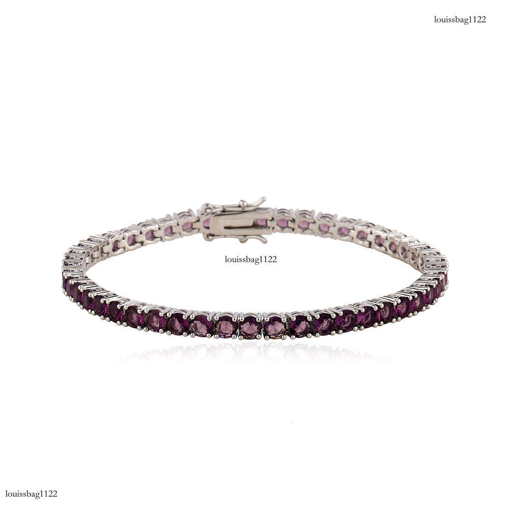 4mm Crystal Zircon Tennis Chain Hip Hop Summer Personality Clasp Colorful Dia Single Row Women's Bracelet Jewelry