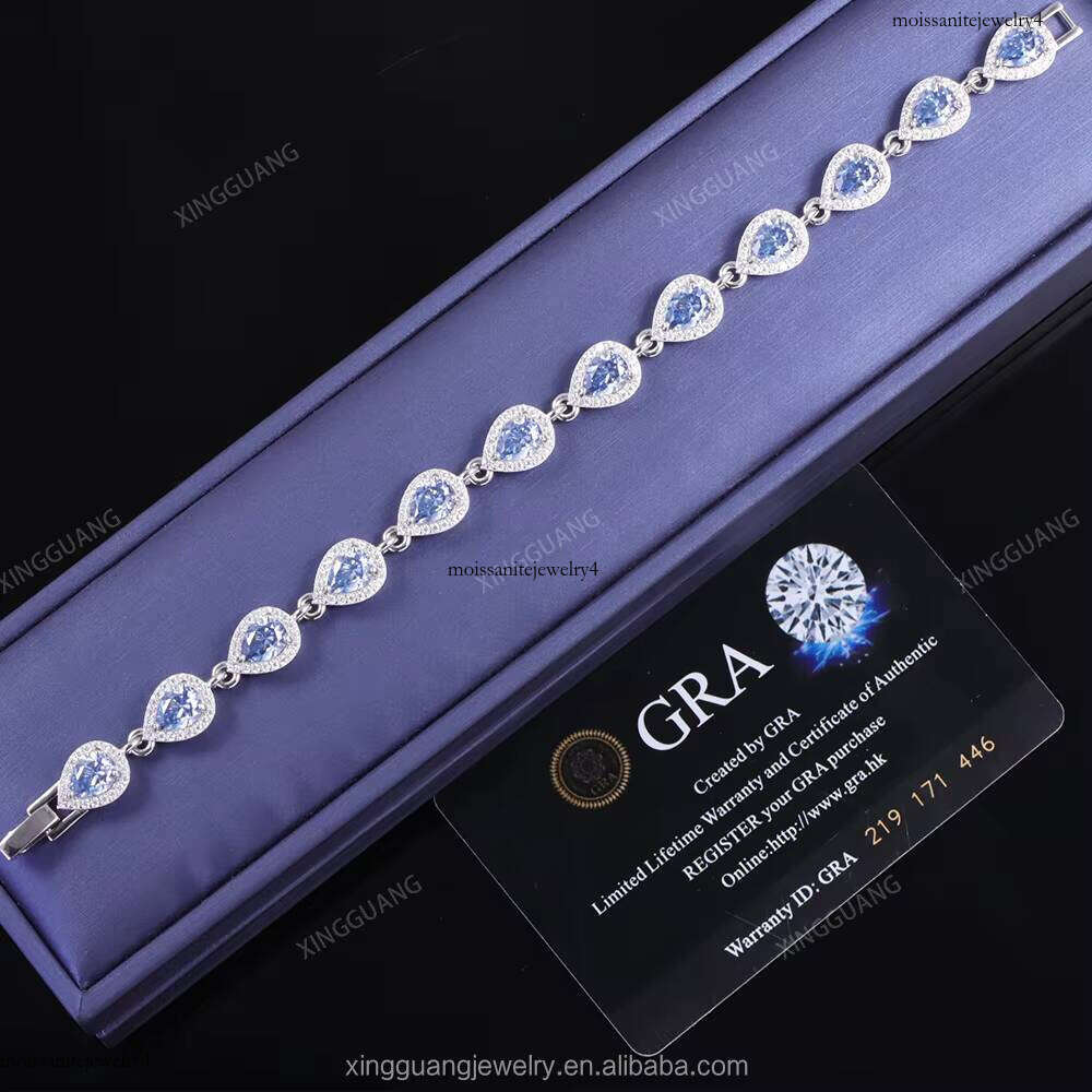 XG New Arrived Moissanite Sier Gold Plate Pass Dia test Fine Jewelry Bracelets for Women Men