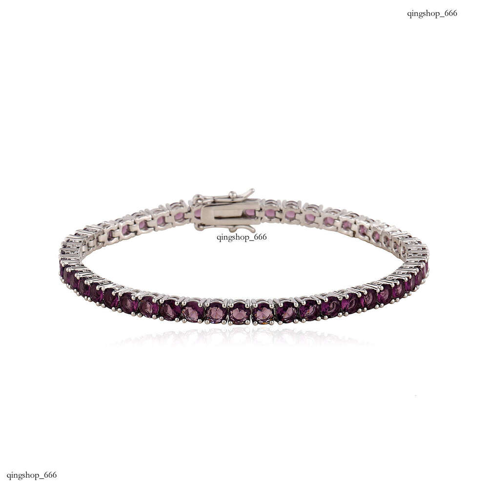 4mm Crystal Zircon Tennis Chain Hip Hop Summer Personality Clasp Colorful Dia Single Row Women's Bracelet Jewelry