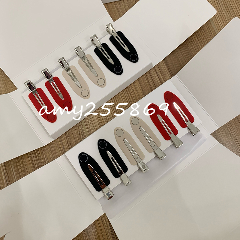 Party gift 6 hair clips one set classic hairpins c gifts fashion metal bobby pin gift box packing