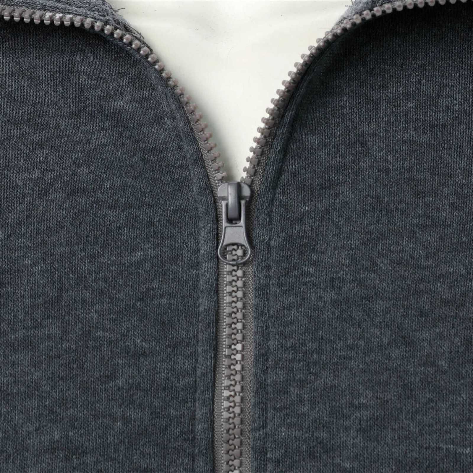Mens Casual Sports Zipper Stand Collar Hoodie Coat Mens Solid Color Cardigan W250809