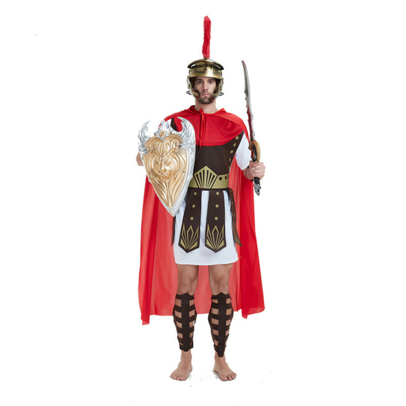 Halloween Cosplay Men and Women Parent-Child Ancient Roman Warrior Costume Annual Performance Noble Greek Prince Outfit
