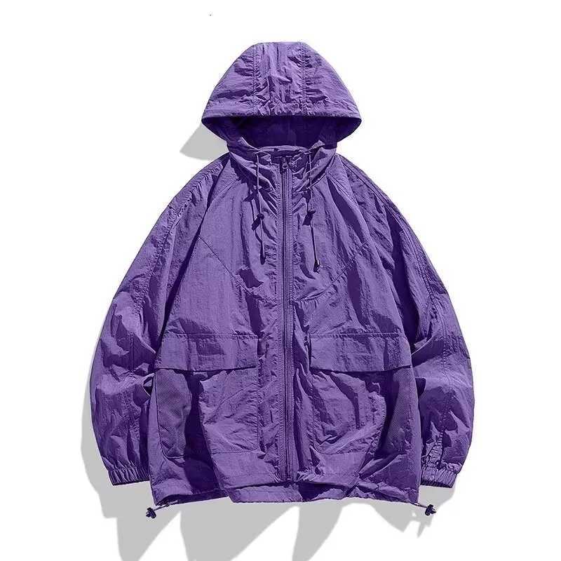 Summer Japanese Harajuku casual lazy simple temperament trend mens and womens sunscreen clothes ice silk cool fashion jacket W250809