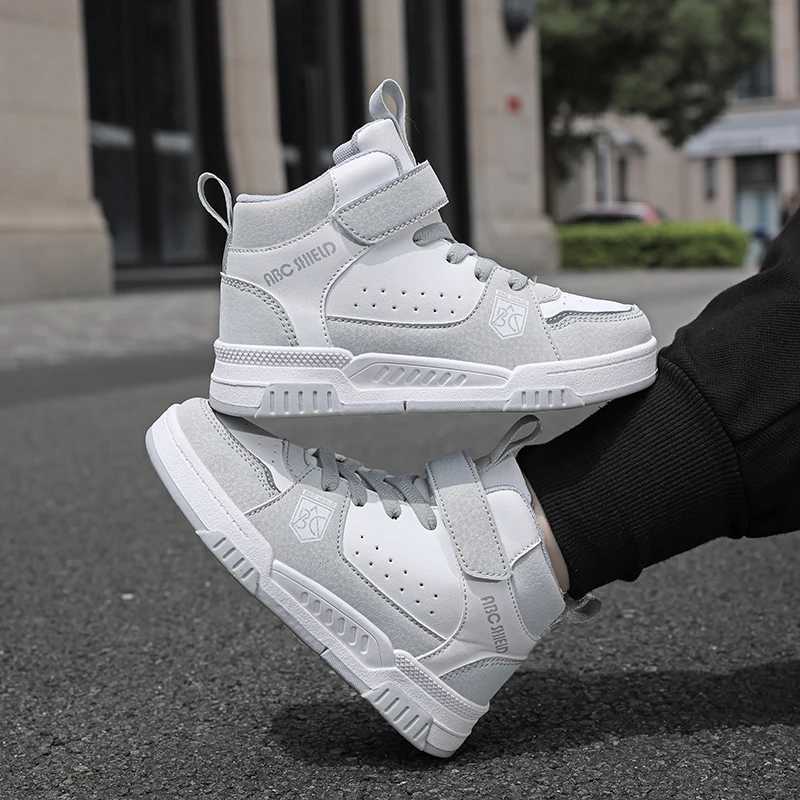 2024 New Fashion Kids Sneakers Boys Girls Casual Board Shoes High Top Running Sports Shoes Children Non-slip Basketball Sneakers L250808