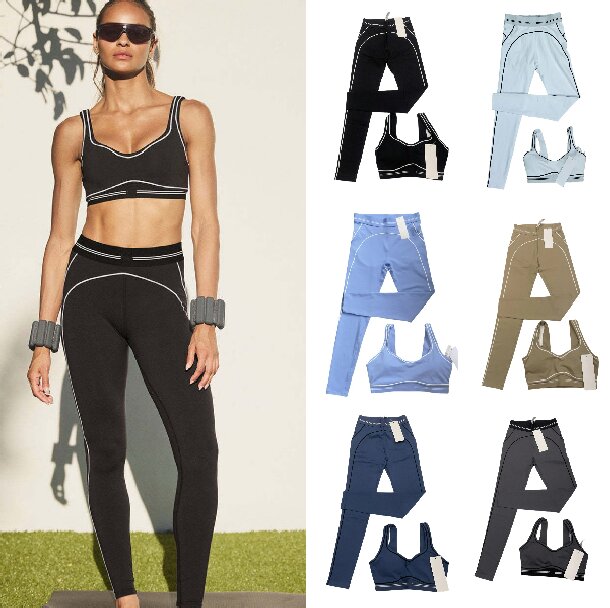2 Piece Set Women Designer Sports Bra Camisole Naked Feel Yoga Wear Outdoor Fiess Quick Dry Yoga Pants Yoga Wear Set Gym Women Flared Leggings Pilates Set