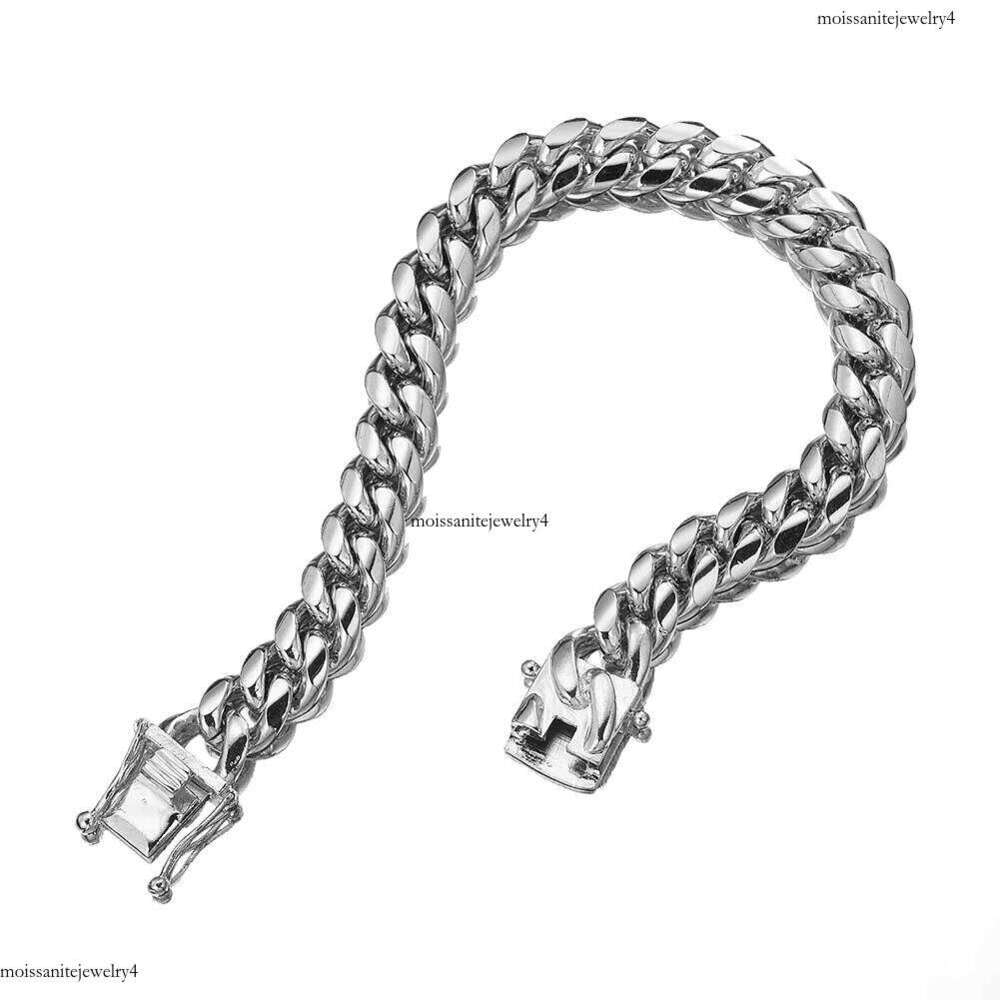 High Quality 9mm 13mm 15mm Sterling Sier Material Miami Cuban Link Chains Necklace High-end Jewelry