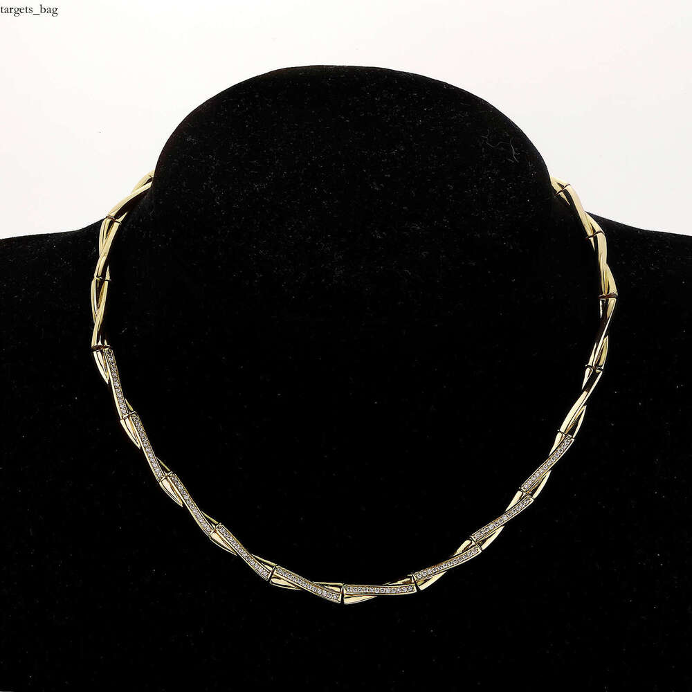 New Chinese Fine Bamboo Knot Necklace Sterling Silver Moissanite chain Cuban Chain Fashion Simple Personality National Style Choker Jewelry