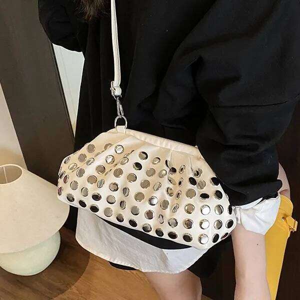 Summer Hot Sale S Studded Clutch Crossbody Bag Stylish Shoulder Handbag For Women Fashionable Elegant