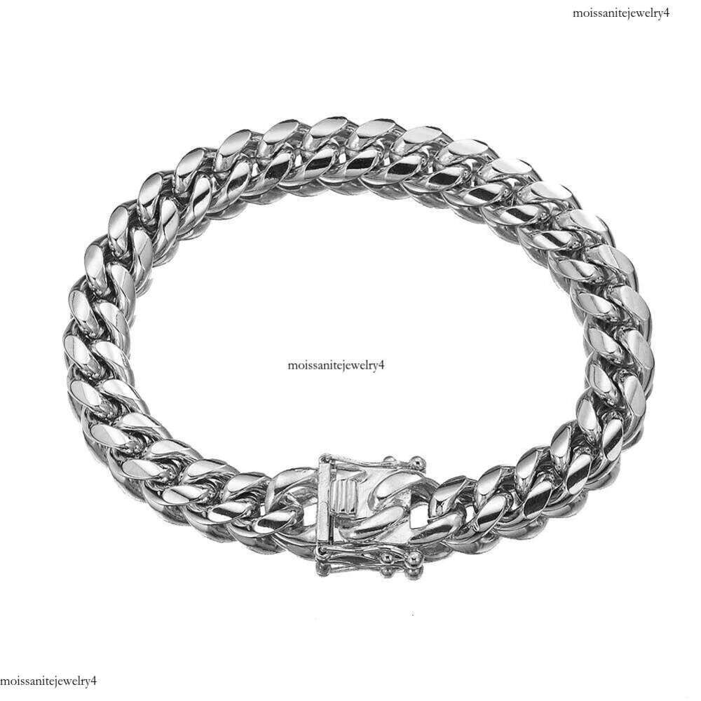 High Quality 9mm 13mm 15mm Sterling Sier Material Miami Cuban Link Chains Necklace High-end Jewelry