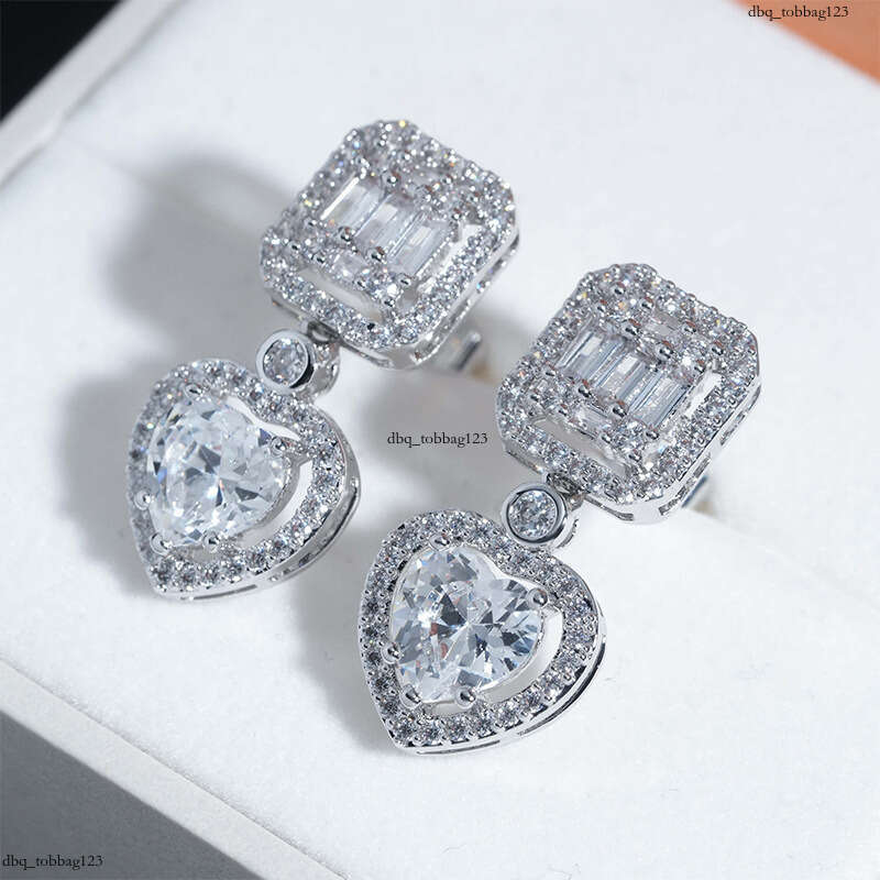 ICED OUT New 5A Zircon EarringIced Out VVS Plated Hip Hop Trendy Brand Jewelry Accessories
