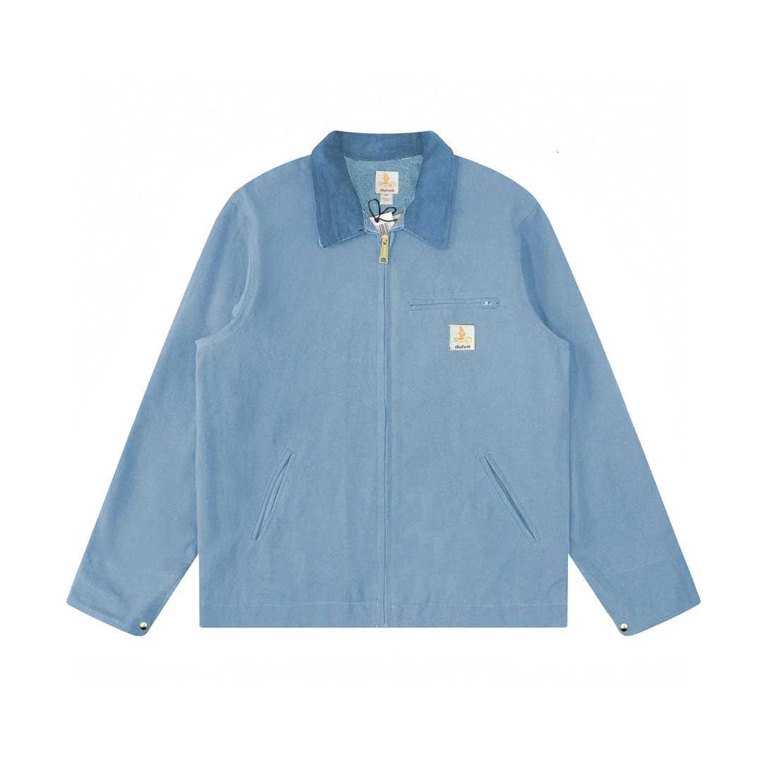 DAFEILI Spring Summer Casual Vintage Washed Mesh Lining Work Wear Canvas Detroit Jackets W250809