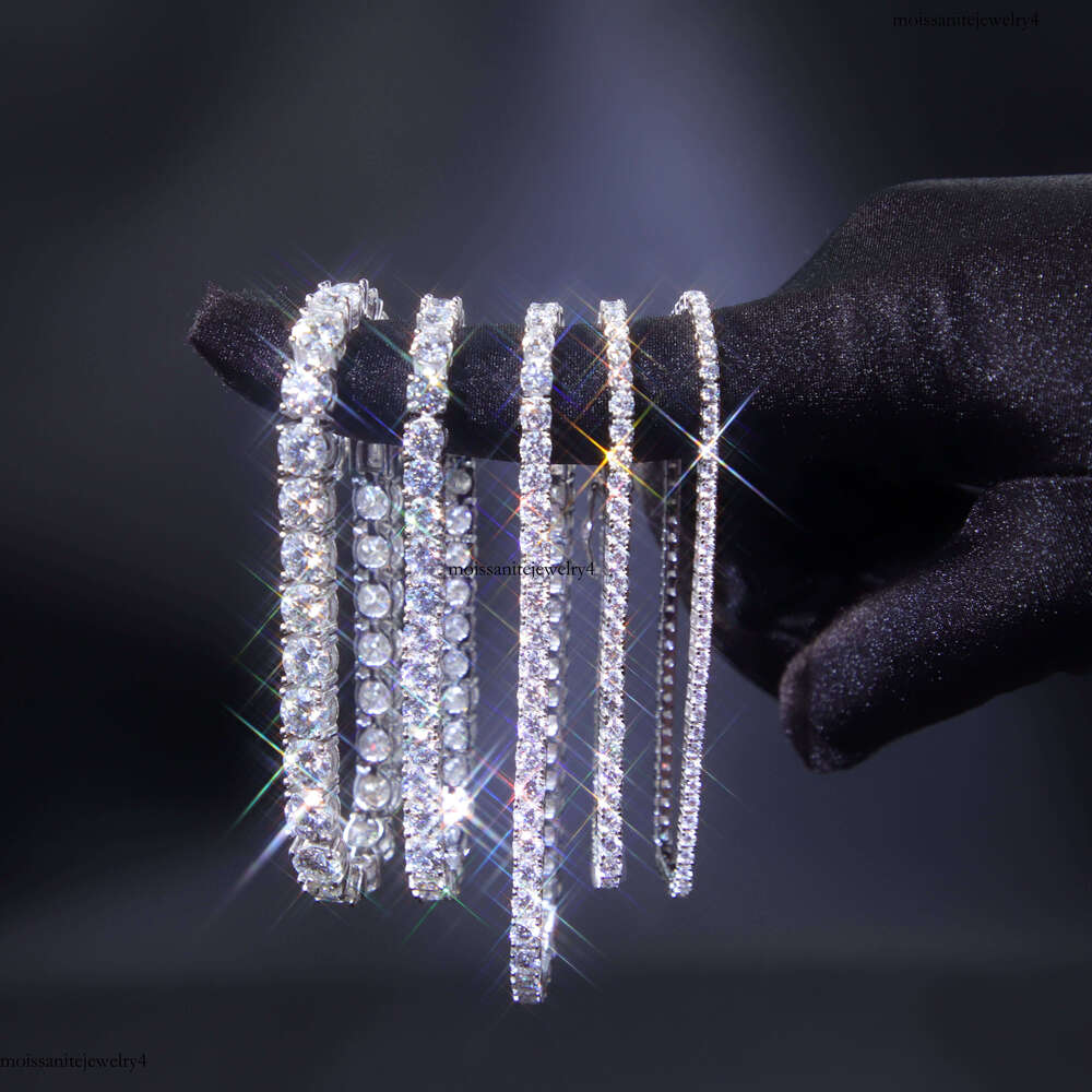 Dia 3mm 4mm Sier Gold Plated Fine Jewelry Bracelet VVS Moissanite Tennis Chain for Men Women
