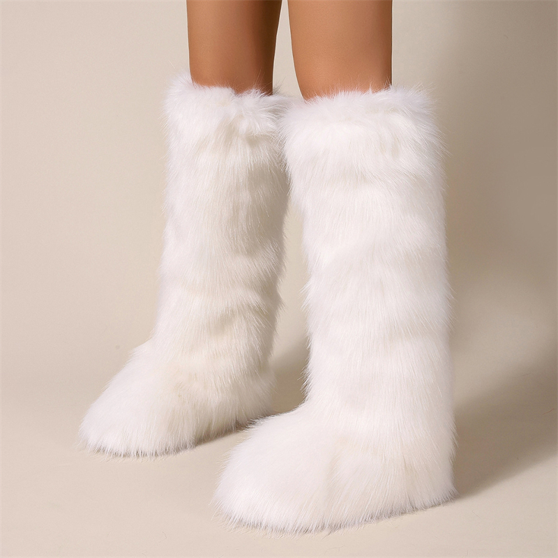 Designer shoes free shipping new Outdoor trainer winter plush snow for women's keep warm fashion Knee boots black white pink grey brown red