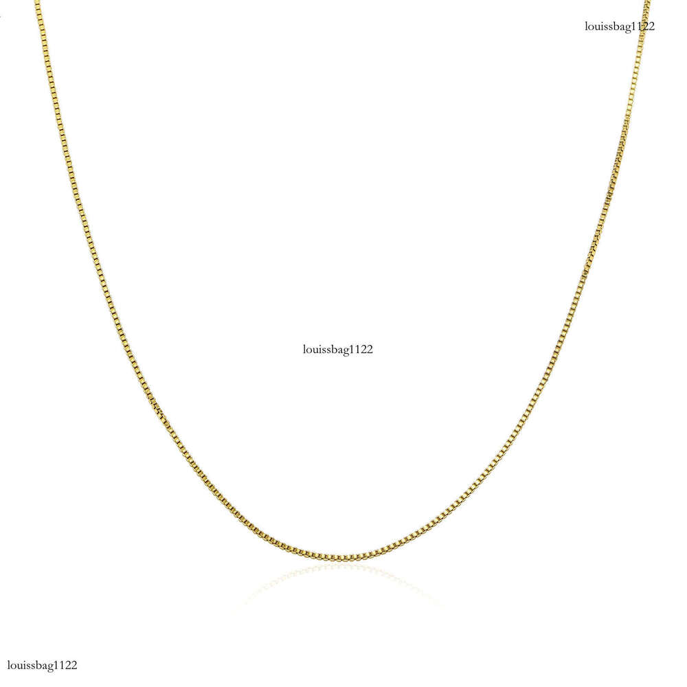 1.1mm Sterling Silver Universal Necklace 14K Gold Plated Women's Color Retention Versatile Box Chain Factory