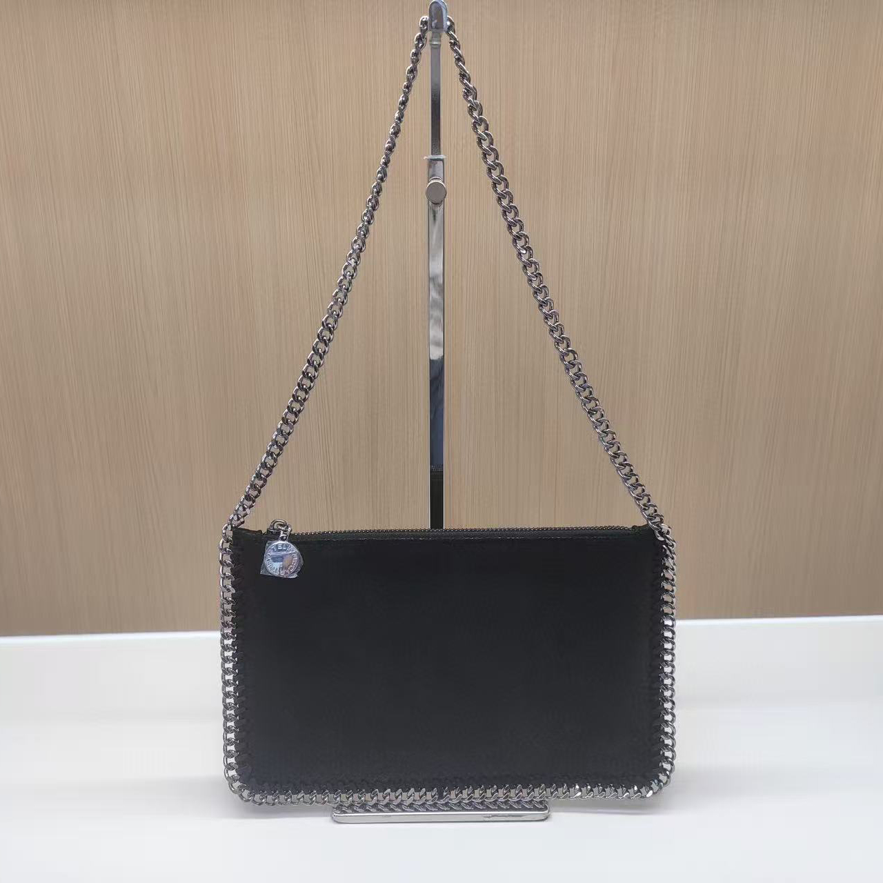 designer stella bag 2025 falabella sequin pochette shoulder bag woman black fold wallet crossbody bag luxury bag recycled polyester handbags chain bag purses