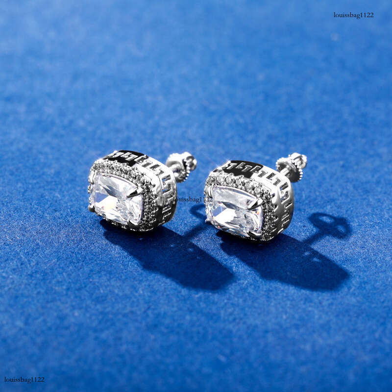 Inshiphop Hip-Hop Style Colorful Large Zircon Personality Earrings Gold Jewelry