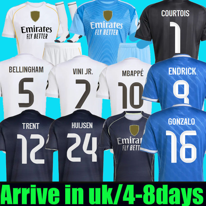 3xl 4xl 25 26 MBAPPE 10 BELLINGHAM VINI JR soccer jerseys real valverde TRENT GONZALO 2025 2026 football shirt A.CARRERAS Camisetas MaDrIdS men kids ENDRICK HUIJSEN