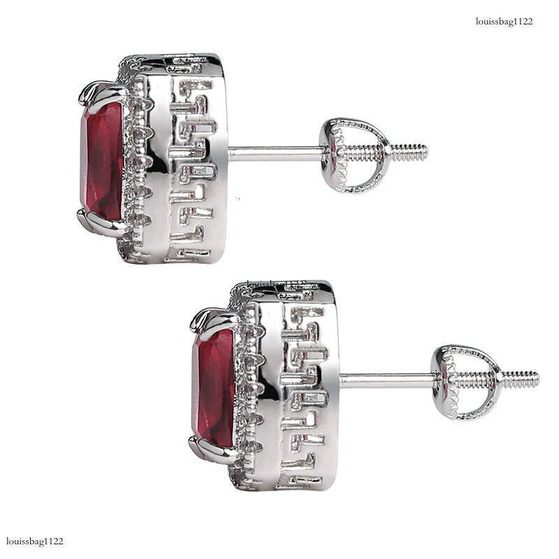 Inshiphop Hip-Hop Style Colorful Large Zircon Personality Earrings Gold Jewelry