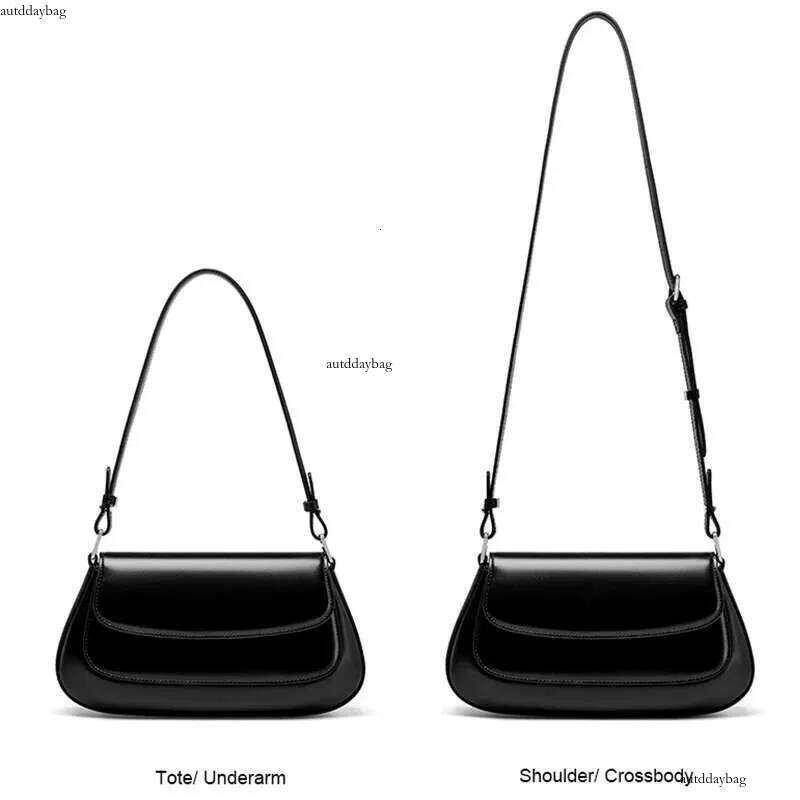 2024 Handbags Genuine Leather Women Saddle Bags High Quality Single Shoulder Female Versatile Crossbody Bag Black