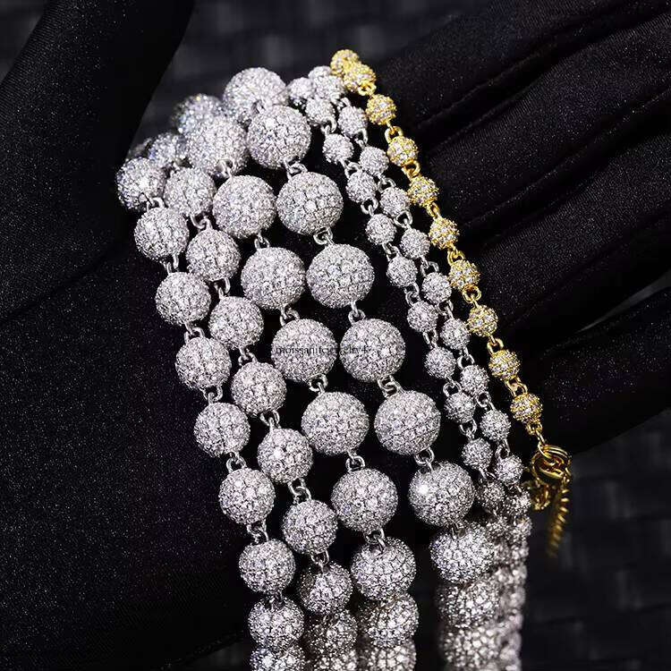 13-22 mm Wide S Sier Gold Plate Iced Out Dia VVS D Color Moissanite Cuban Link Chain Fine Jewelry Necklaces