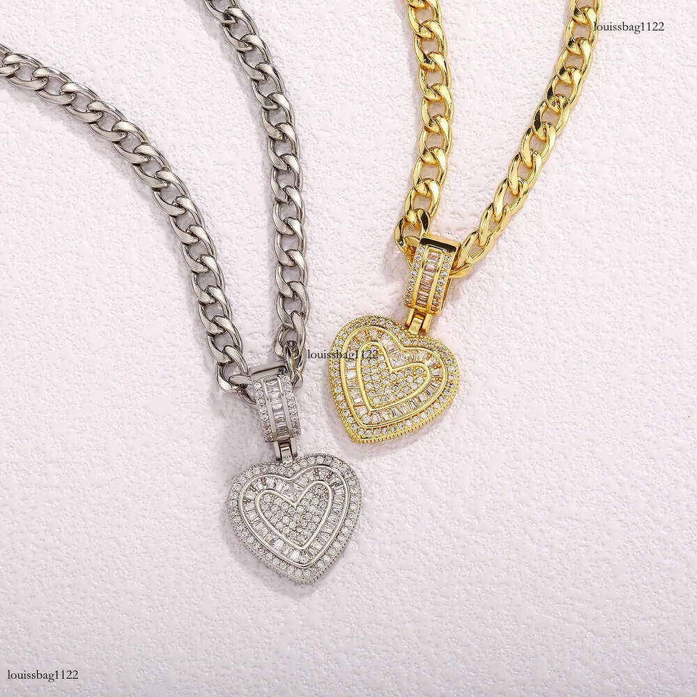Niche Gold-Plated Heart NK Collarbone Chain Metal Hip-Hop Accessories Cross Pendant Necklace for Women