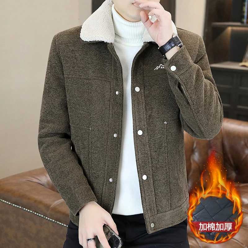 igh Quality Faux Fur Collar Woolen Jacket Men Winter Thick Warm Wool Blends Jacket Fashion Casual Business Short Trench Coat XJ250809