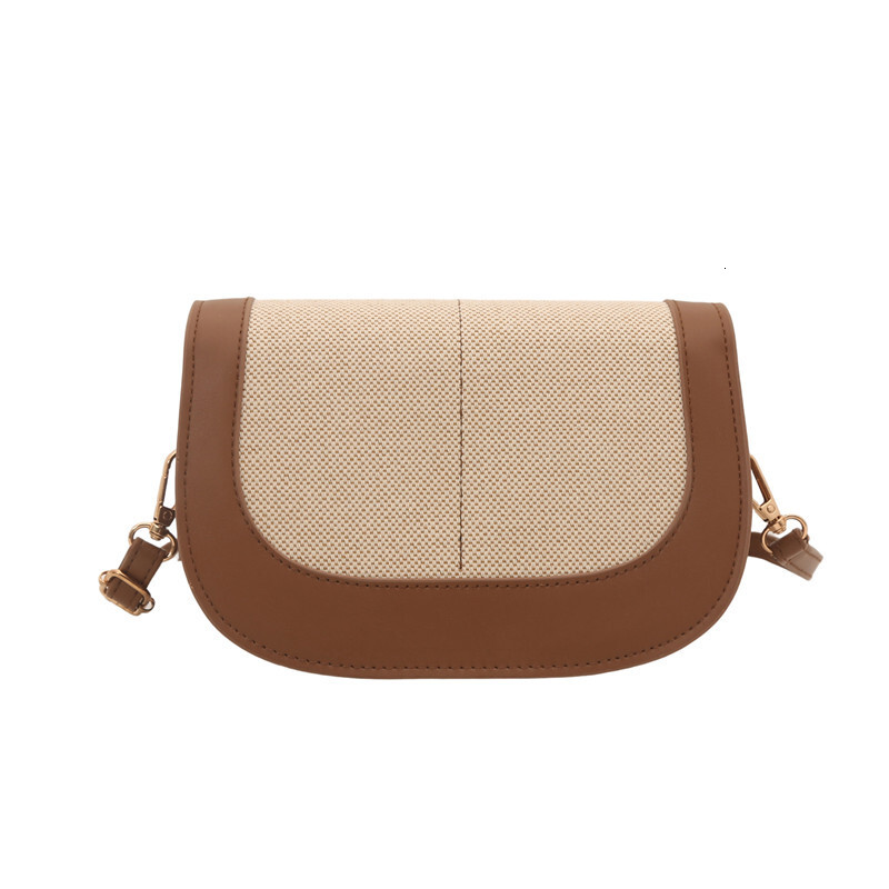 2025 Autumn New Fashionable Women s Shoulder Bag Flip Cover Color Block Saddle Armpit fashion Crossbody Niche Design Designer