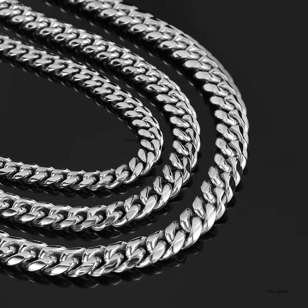 NUOYA Stainless Steel Gold Cuban Chain Flip Jewelry Buckle Custom Necklace