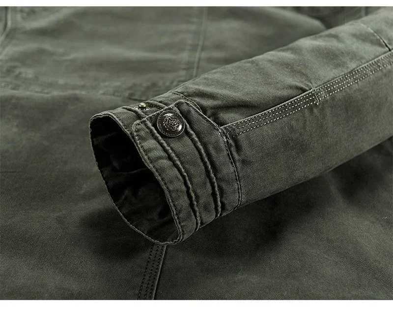 Autumn Winter Jacket Men Pure Cotton Business Casual Cargo Jackets Army Military Motorcycle Bomber Coats Male Jaqueta Masculina W250809