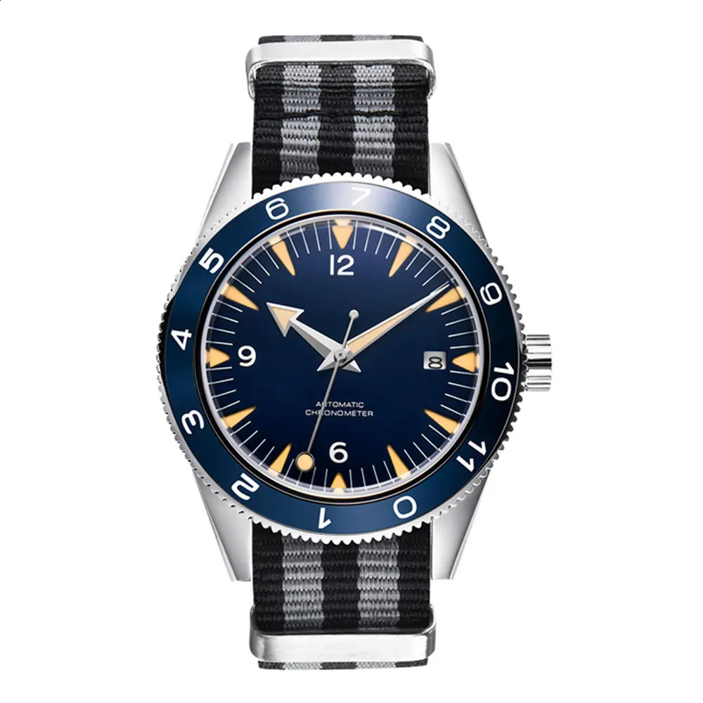 41MM Sapphire Glass 100m Waterproof Japan NH35A Automatic Luminous Mens Watch Nylon Strap 250807