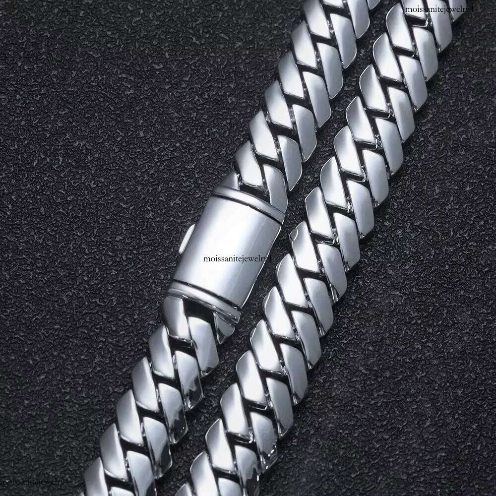 NUOYA 12mm Miami Cuban Link Chain Gold Plated Brass Hip Hop Jewelry Custom Rapper Men's Bracelet Gift