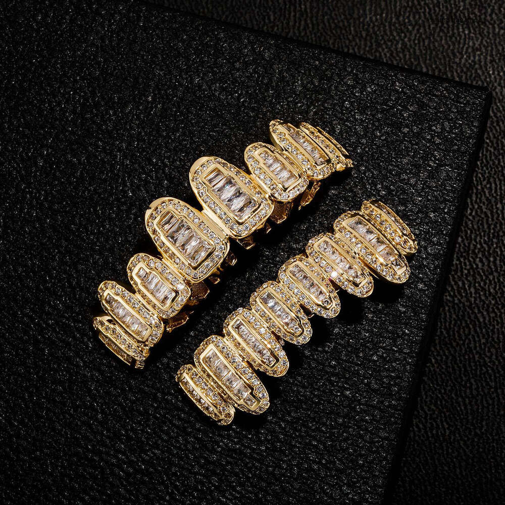 Hip-Hop Decorative Micro Paved Zircon Fang Set Braces Rap Trendy Fashion Accessories