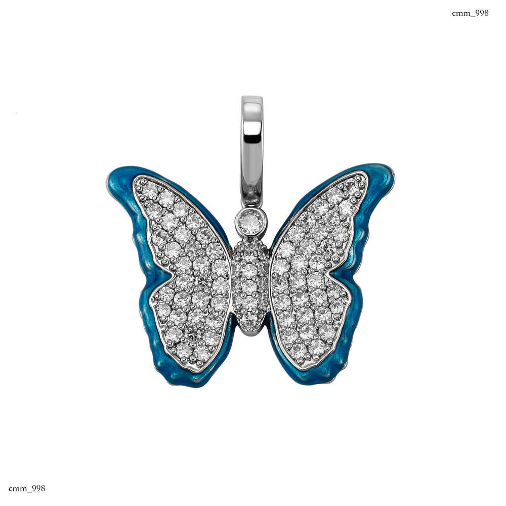 New Fashion Full Dia Luminous Butterfly Pendant Elegant Necklace for Men and Women