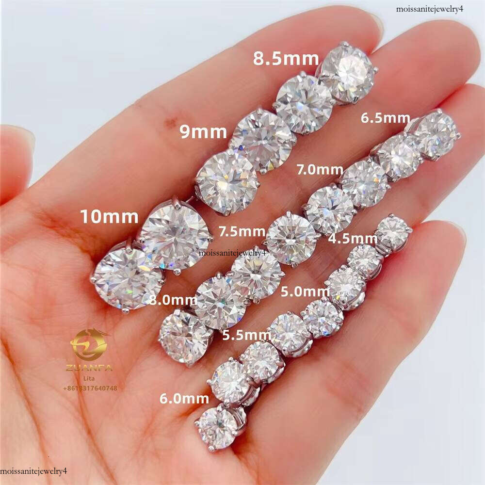 Hot Sale Classic 4 Prong Stud Pass Dia Tester Men Women Moissanite 10k Real Gold 14k Earrings