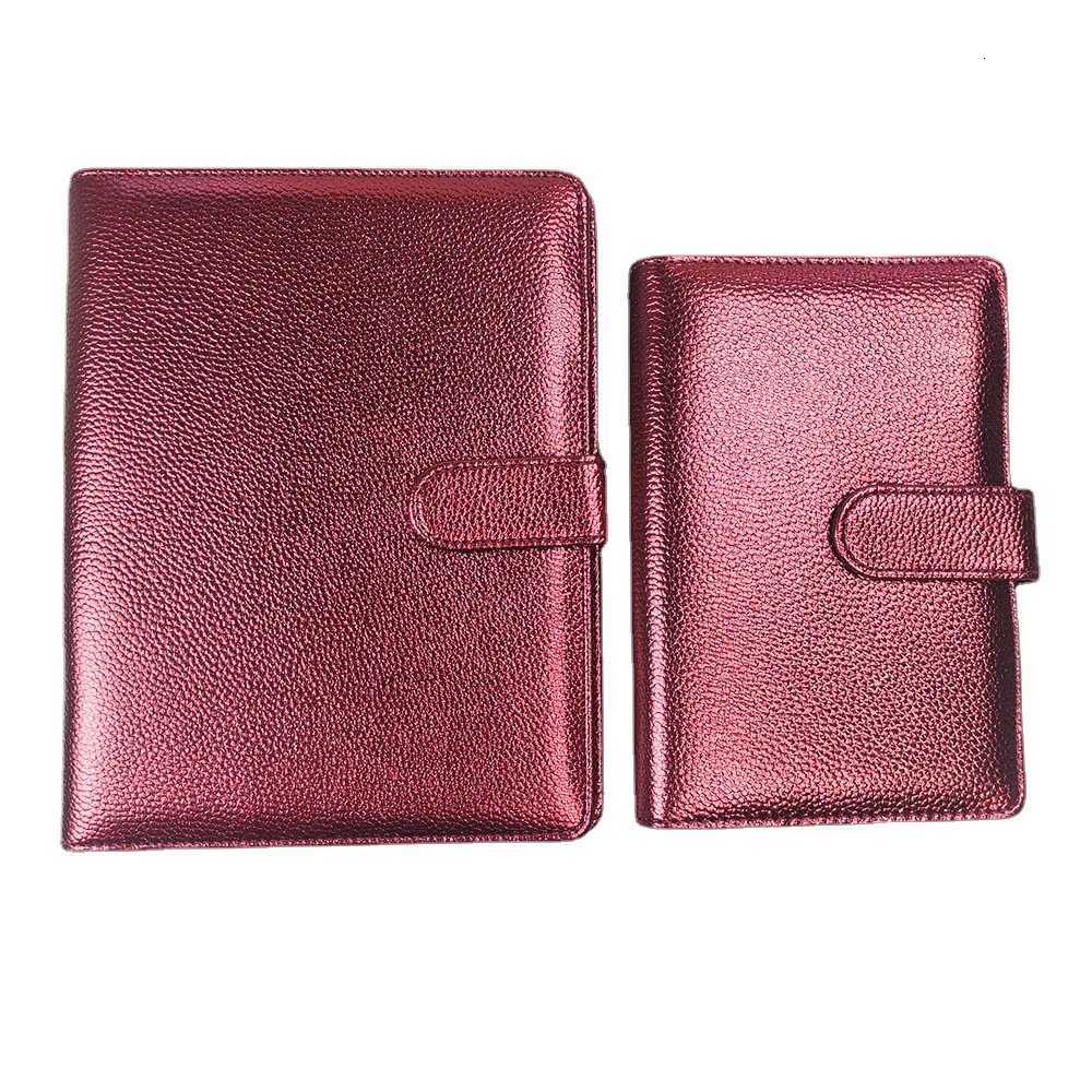 6 Metallic Texture PU Leather DIY Binder Only Cover Collect Notebook Diary Agenda Planner Bullet Cover Album Stationery Z250809