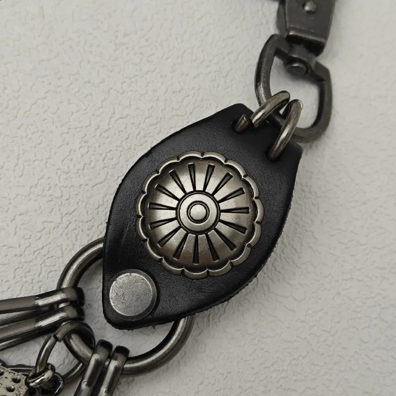 Retro lucky Dice Bilayer Metal Men's Chain Pants Ones Waist Hip Hop Punk y2k Accessories Fashion Key Chain 250805