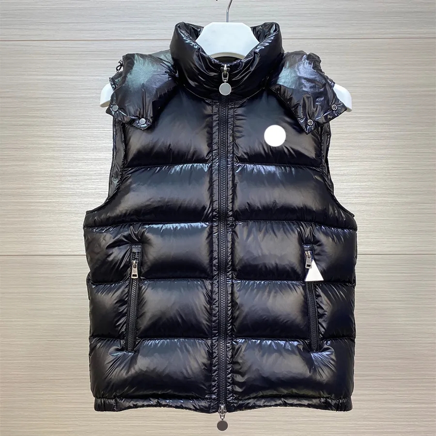 designer vest men gilet women's waistcoat Autumn Winter warm down vest Classic Sleeveless vest badge Luxury short coat white vest top men jacket