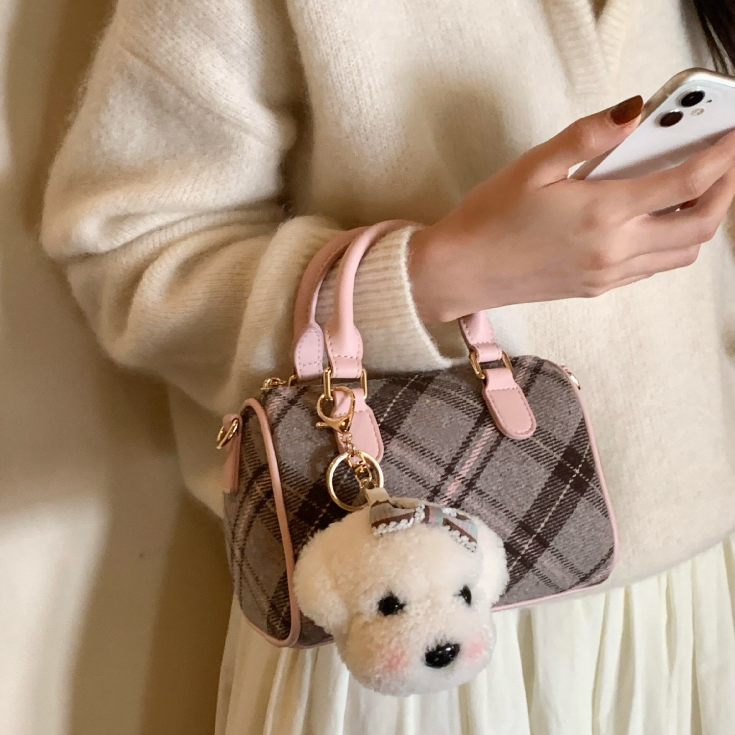 2025 Autumn New Minimalist bag Handbag New Small Handbag Cute Pendant New Crossbody Bag women s Autumn New Designer Bag Women s Shoulder Bag