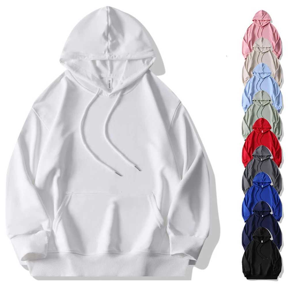Blank Sublimation Lightweight Hoodies Wholesale Pullover Men Hooded Sweatshirt Drop Shoulder White Hoodies Man Sweatshirts for Men XJ250809