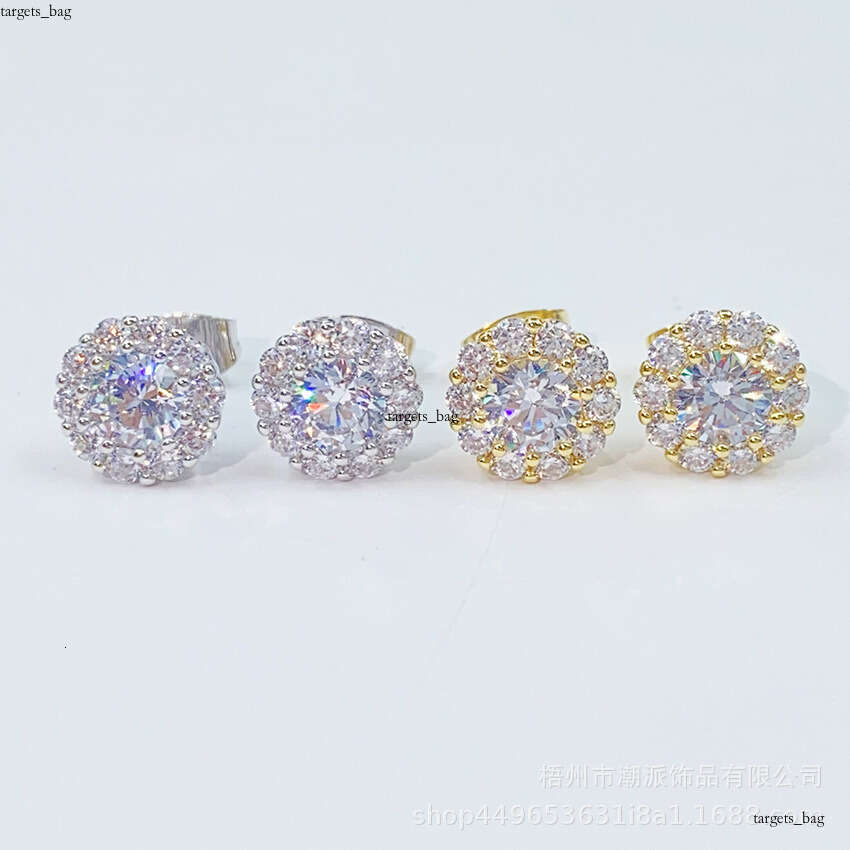 Trendy Jewelry Hip-Hop Zircon Full Dia Electroplated New Earrings